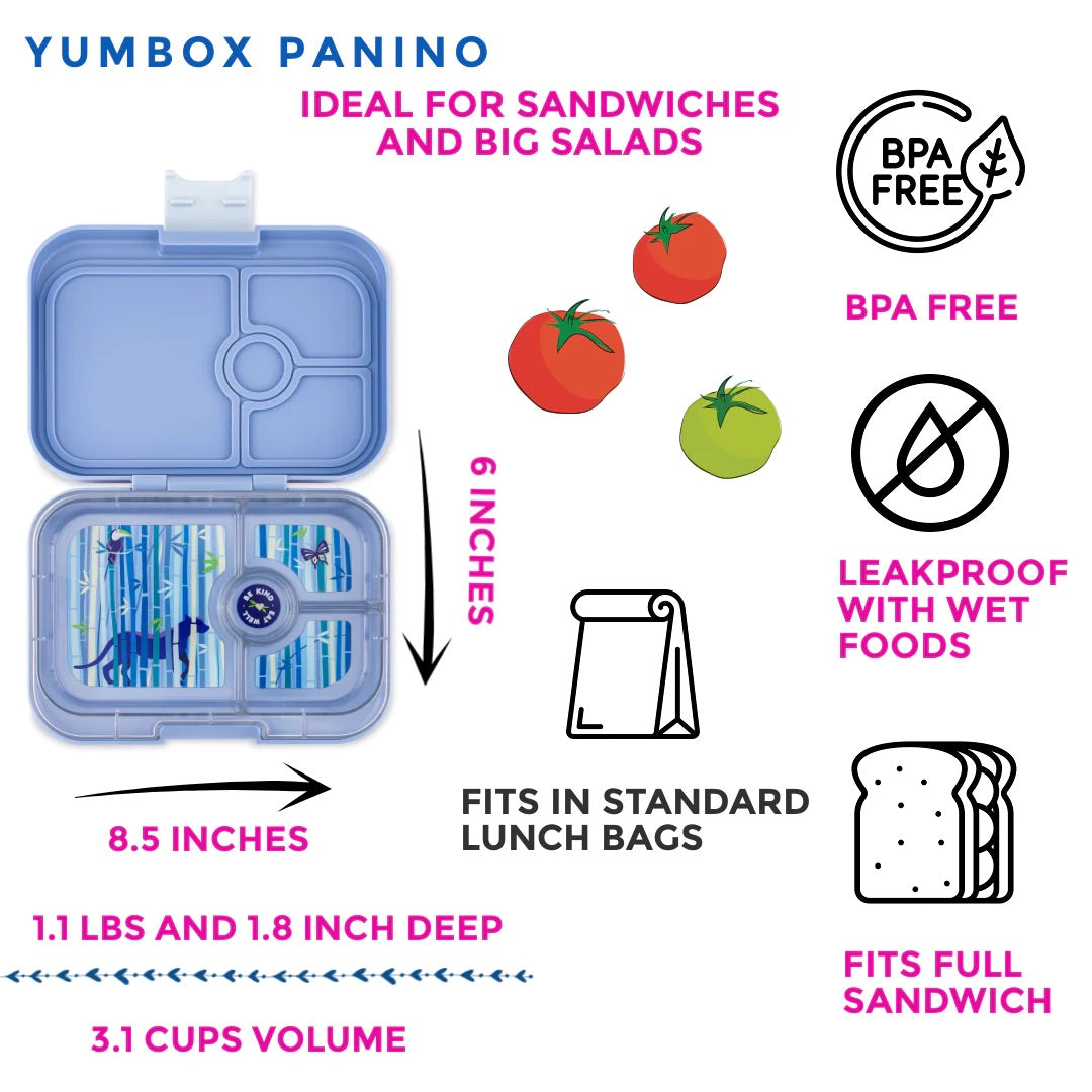 Yumbox - Bento Box | 4 Compartments | Panther | Hazy Blue Yumbox - Bento Box | 4 Compartments | Panther | Hazy Blue