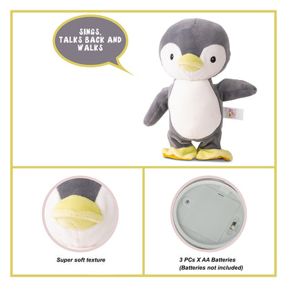 Pugs At Play - Snowy, The Walking / Talking Penguin | 9in