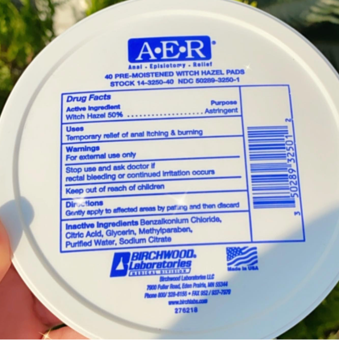 AER® - 40 Natural Healing Witch Hazel Pads