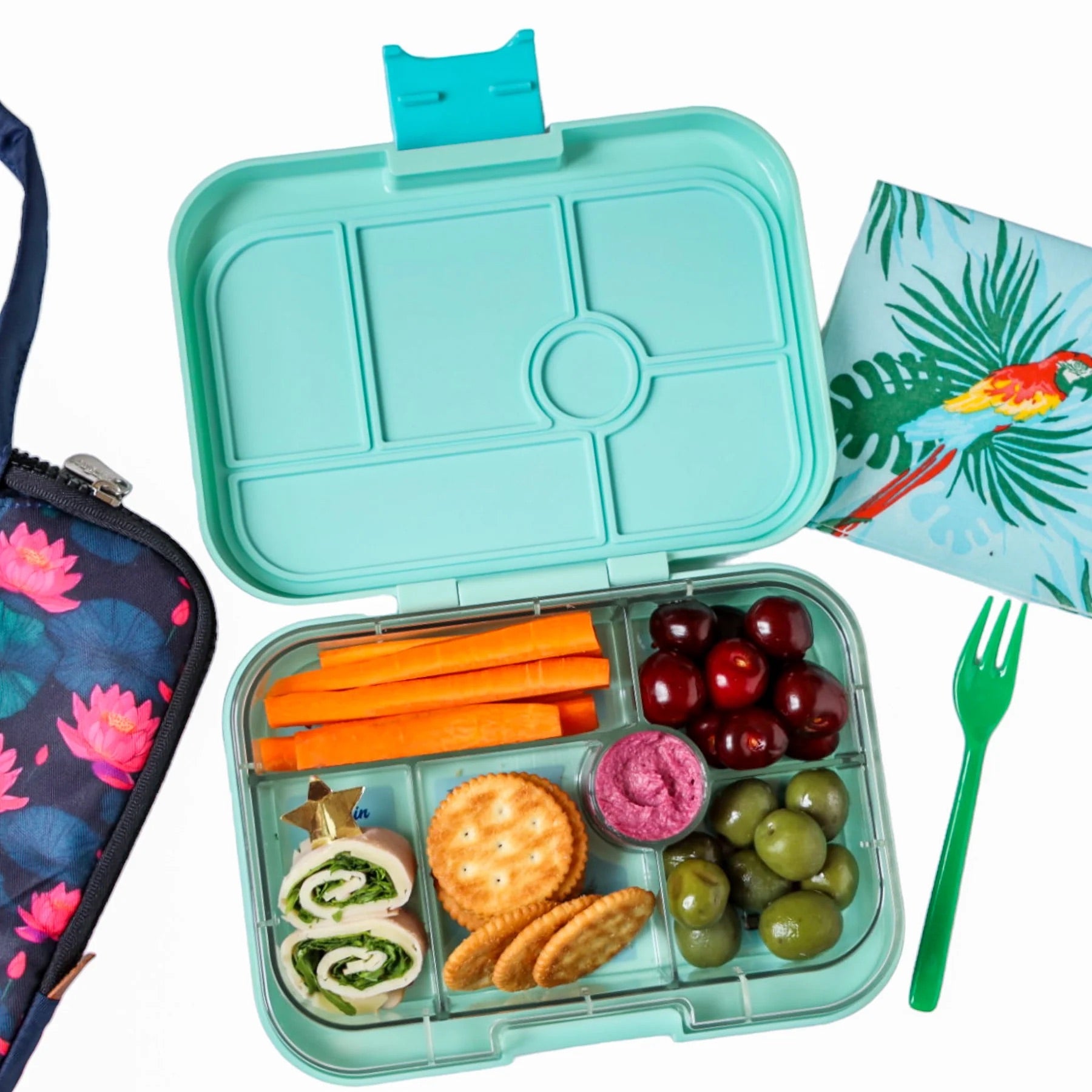 Yumbox - Bento Box | 6 Compartments | Paris | Serene Aqua Blue Yumbox - Bento Box | 6 Compartments | Paris | Serene Aqua Blue