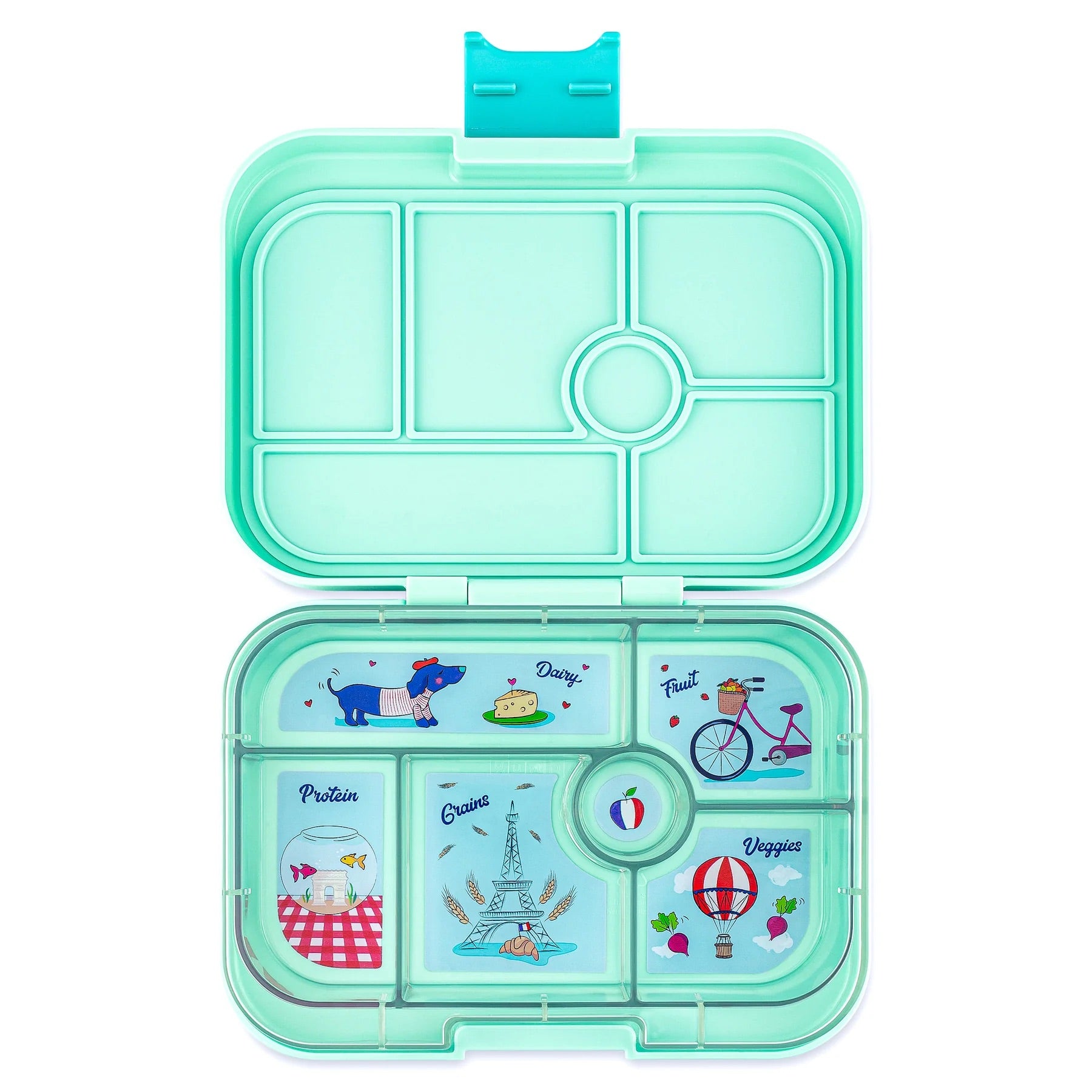 Yumbox - Bento Box | 6 Compartments | Paris | Serene Aqua Blue Yumbox - Bento Box | 6 Compartments | Paris | Serene Aqua Blue