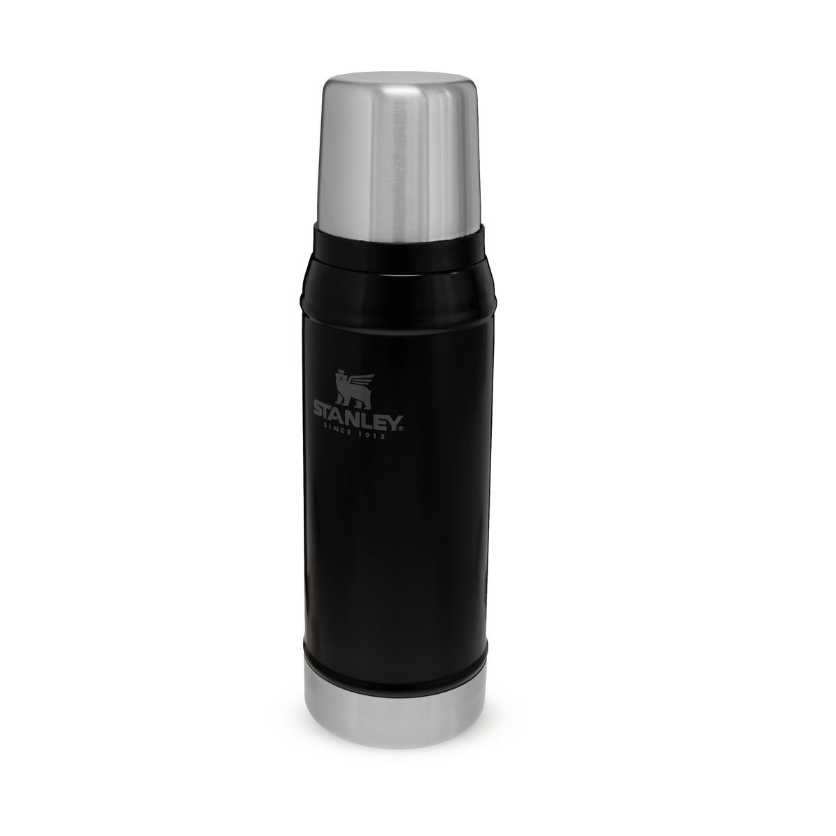 Stanley - زجاجة Classic Vac | حصاة سوداء مطفأة اللمعة | 0.75 لتر Stanley - زجاجة Classic Vac | حصاة سوداء مطفأة اللمعة | 0.75 لتر
