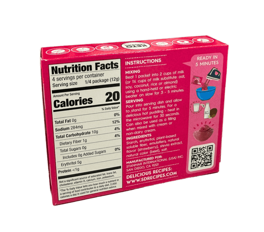 Simply Delish Sugar Free Strawberry Instant Pudding prepared dessert