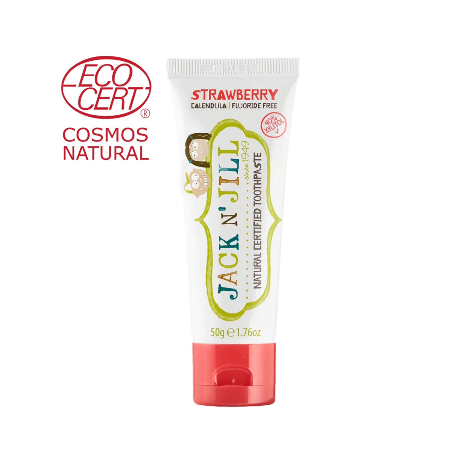 Jack n' Jill - Organic Natural Toothpaste | 50g | Strawberry | Fluoride FREE - BambiniJO | Buy Online | Jordan