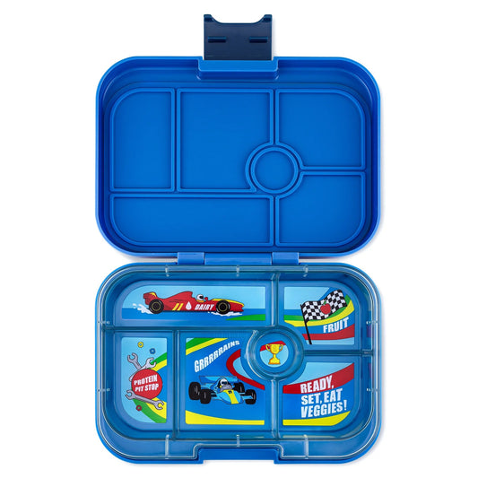Yumbox - Bento Box | 6 Compartments | Race Cars | Surf Blue