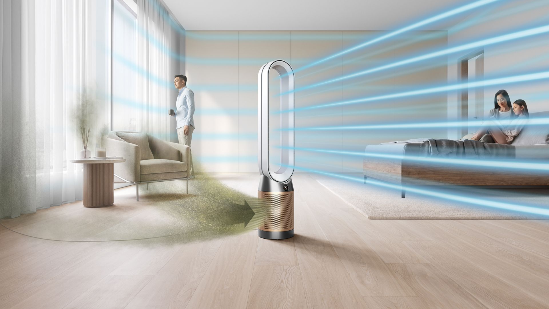 Dyson - Air Purifier Cool Formaldehyde TP09 - Nickel/Gold Dyson - Air Purifier Cool Formaldehyde TP09 - Nickel/Gold
