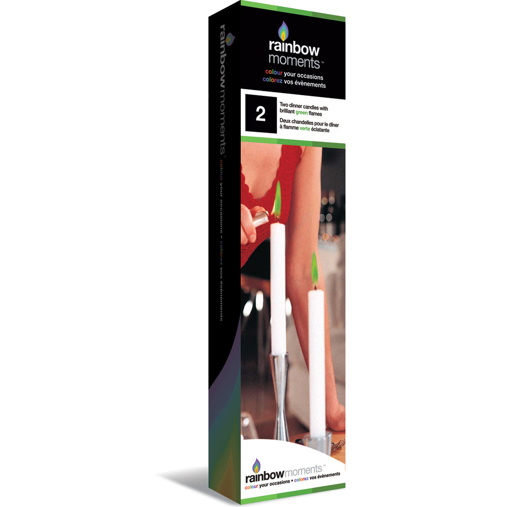 Rainbow Moments - Color Green Flame Candles | 2 Pack Rainbow Moments - Color Green Flame Candles | 2 Pack