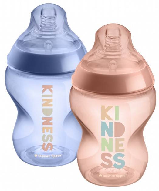 Tommee Tippee Closer to Nature Kindness Bottle, X2 Bottles, 260 ml