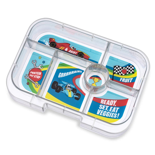 Yumbox Bento Box 6 Compartments Race Cars Surf Blue — BambiniJO Jordan