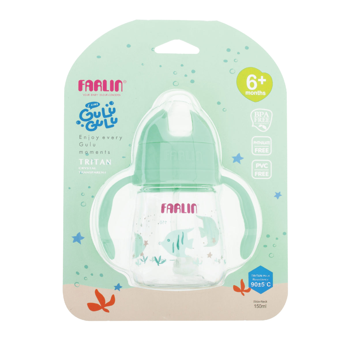 Farlin - 360° Tritan Drinking Cup | 150ml | Green