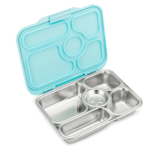 Yumbox - Stainless Steel Bento | 5 Compartments | Leakproof | Tulum Blue