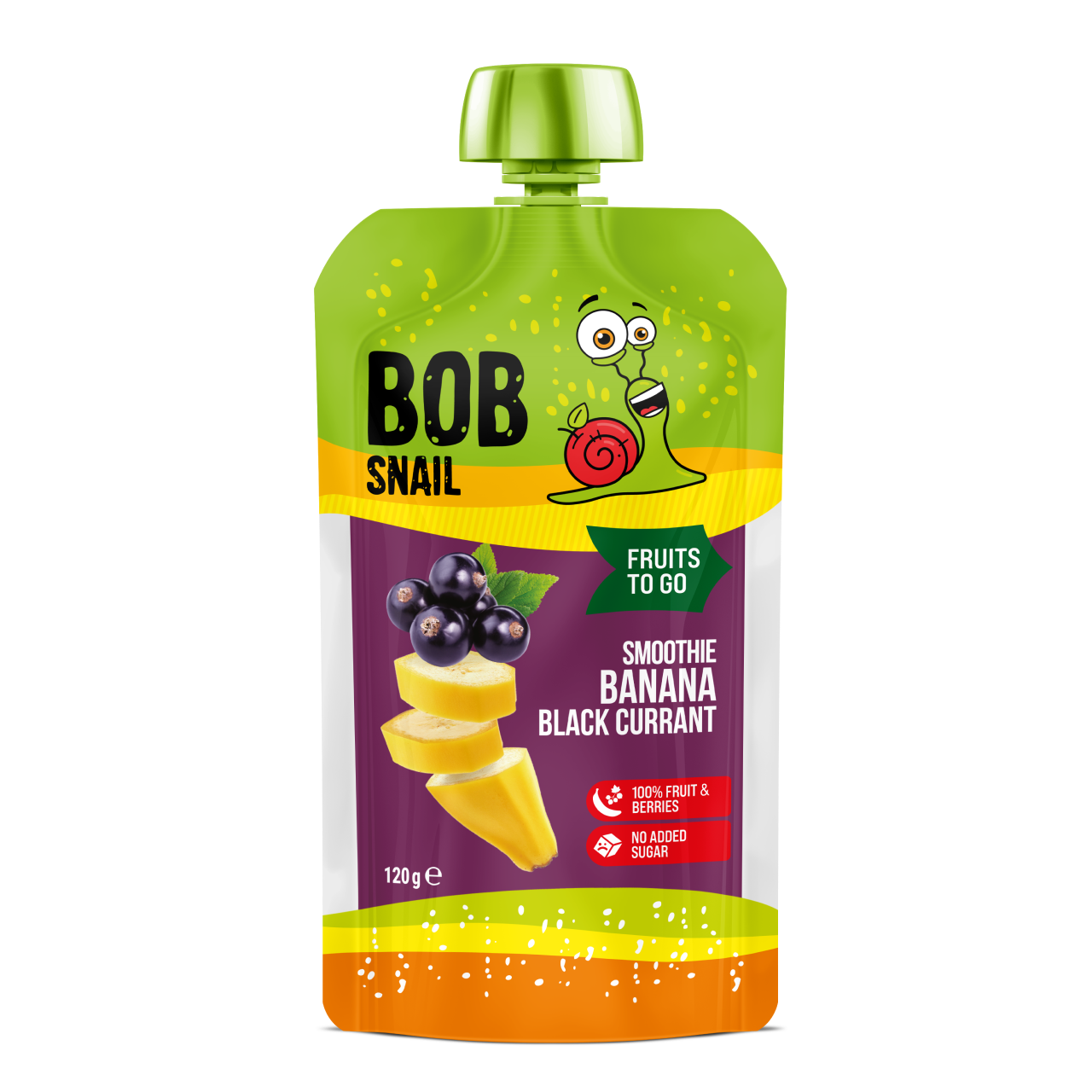 Bob Snail Fruit Puree Pouch Banana & Black Currant 120g — BambiniJO Jordan