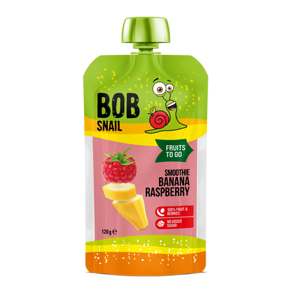 Bob Snail Fruit Puree Pouch Banana & Raspberry 120g — BambiniJO Jordan