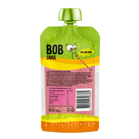 Bob Snail Fruit Puree Pouch Banana & Raspberry 120g — BambiniJO Jordan
