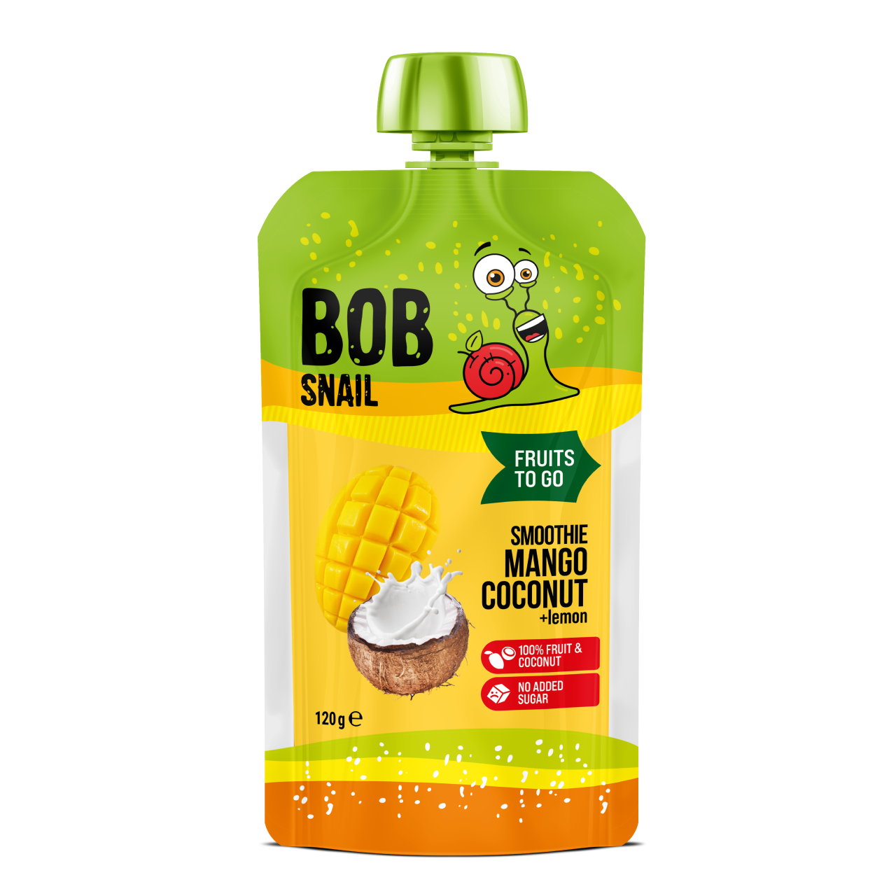 Bob Snail - Fruit Puree Pouch Mango, Coconut & Lemon | 120g