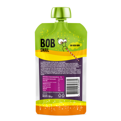 Bob Snail Fruit Puree Pouch Pear & Wild Blackberry 120g — BambiniJO Jordan