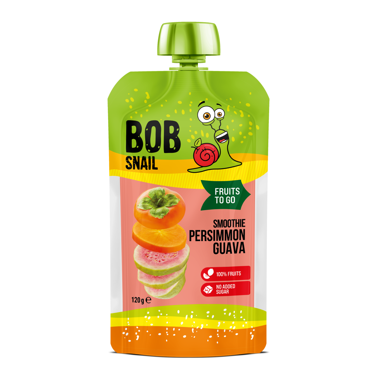 Bob Snail - Fruit Puree Pouch Persimmon & Guava | 120g