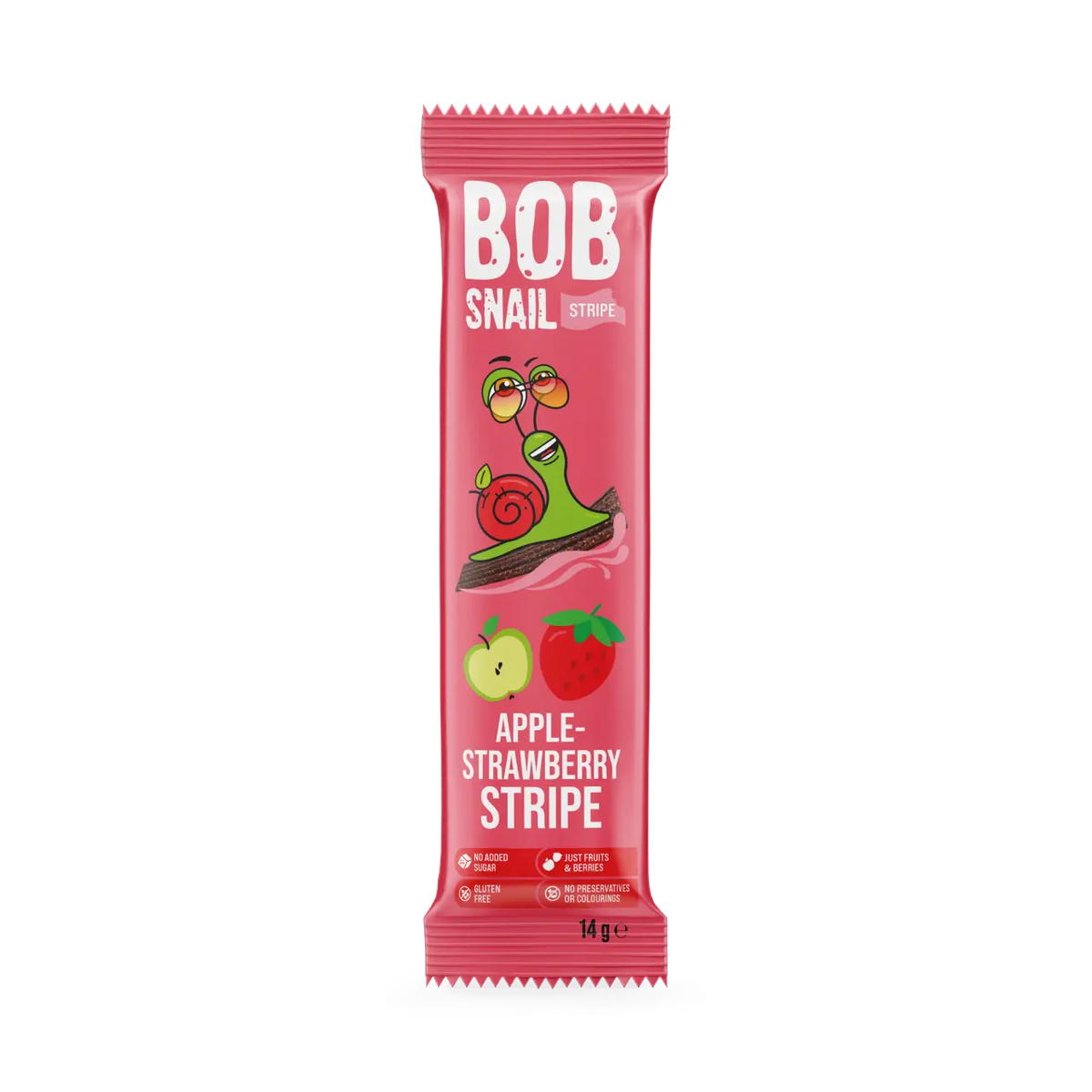 Bob Snail Fruit Stripe Apple & Strawberry 14g — BambiniJO Jordan