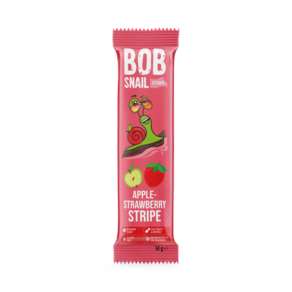 Bob Snail Fruit Stripe Apple & Strawberry 14g — BambiniJO Jordan