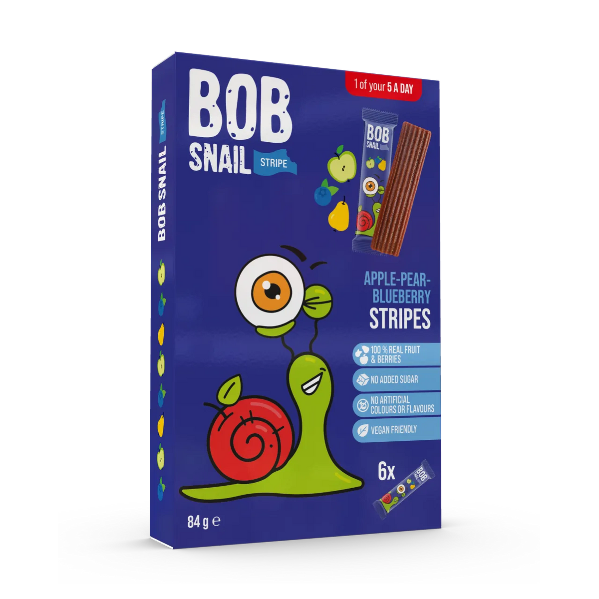 Bob Snail Fruit Stripes Apple, Pear & Blueberry 84g — BambiniJO Jordan