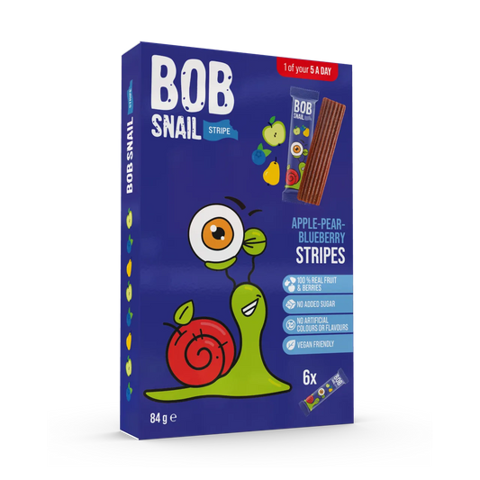 Bob Snail Fruit Stripes Apple, Pear & Blueberry 84g — BambiniJO Jordan