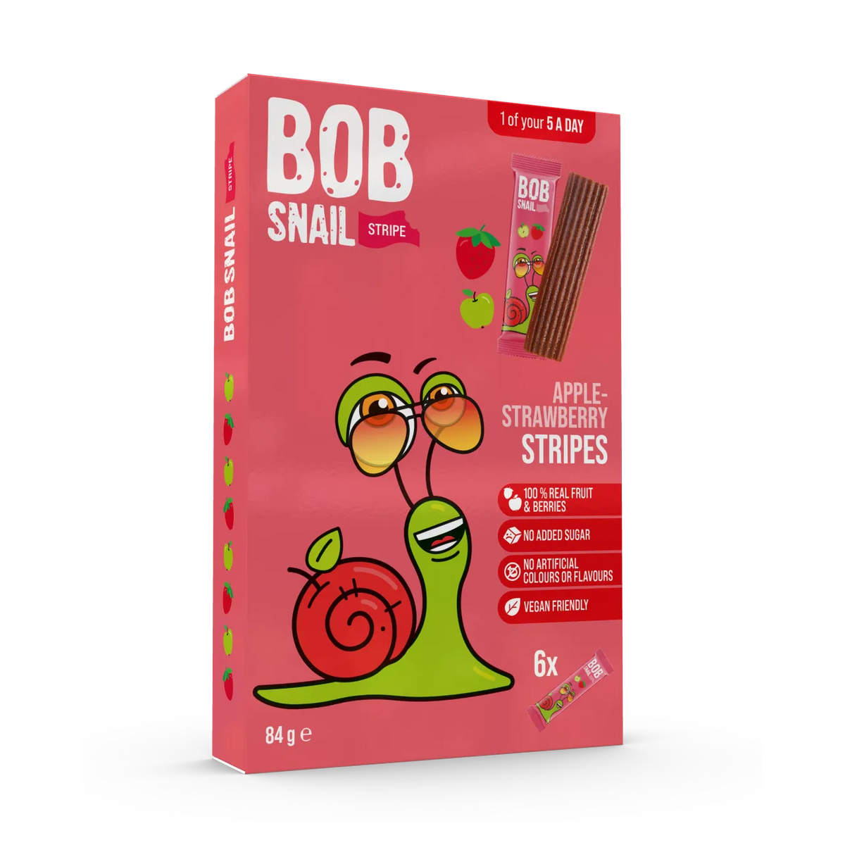 Bob Snail Fruit Stripes Apple & Strawberry 84g — BambiniJO Jordan