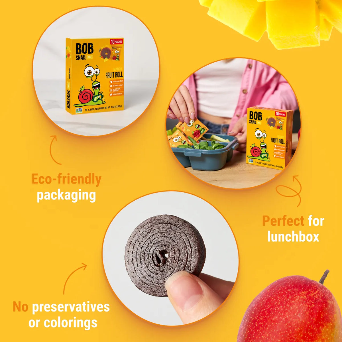 Bob Snail Fruit Roll Mango 100g — BambiniJO Jordan