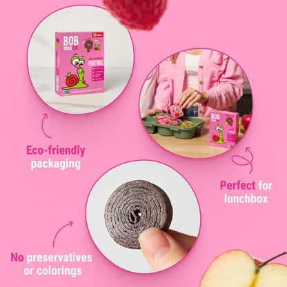 Bob Snail Fruit Roll Apple & Raspberry 100g — BambiniJO Jordan