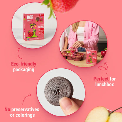 Bob Snail Fruit Roll Apple & Strawberry 100g — BambiniJO Jordan