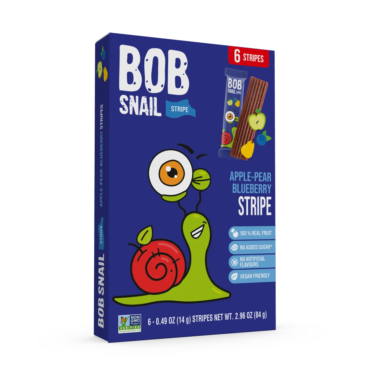 Bob Snail Fruit Stripes Apple, Pear & Blueberry 84g — BambiniJO Jordan