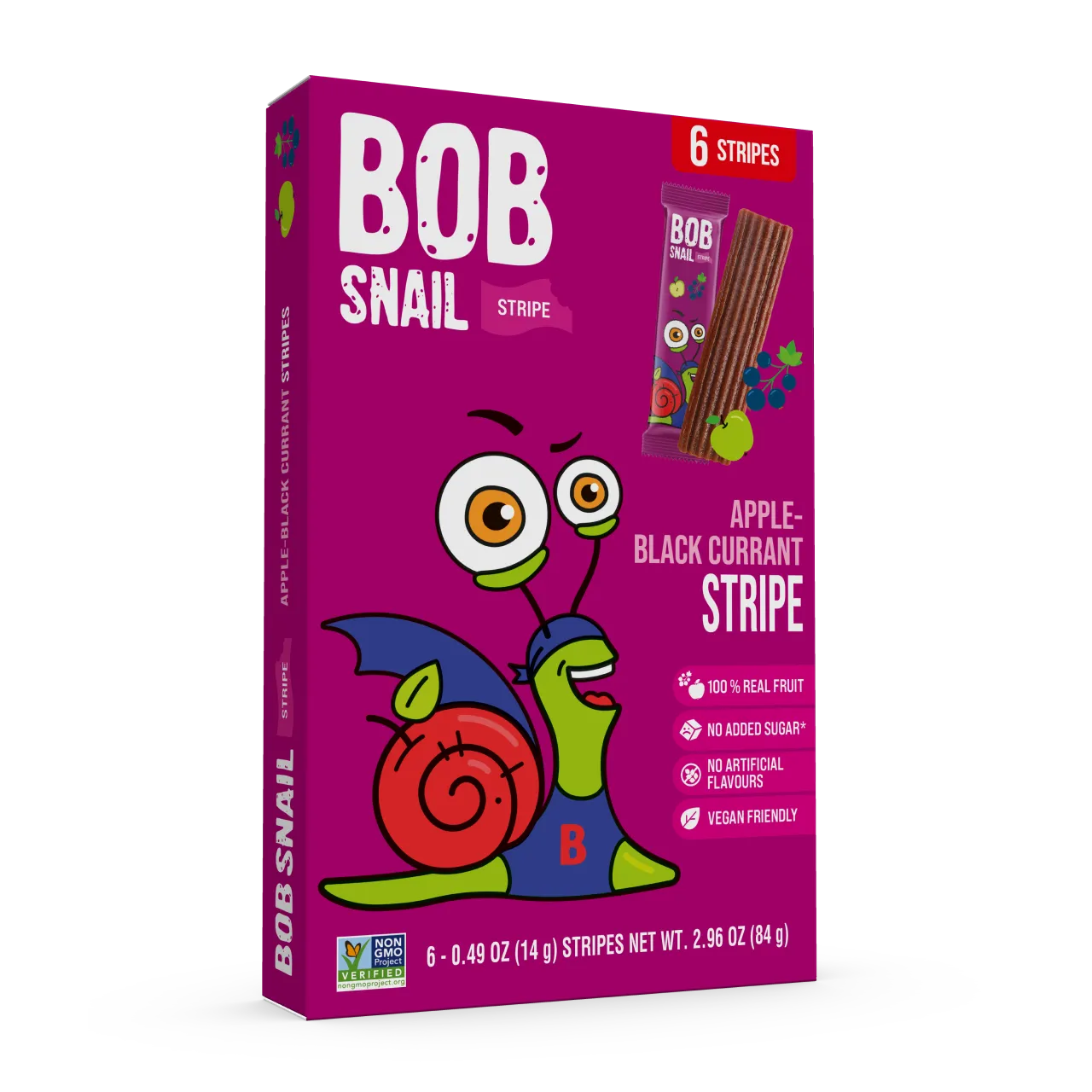 Bob Snail Fruit Stripes Apple & Black Currant 84g — BambiniJO Jordan
