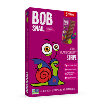 Bob Snail Fruit Stripes Apple & Black Currant 84g — BambiniJO Jordan