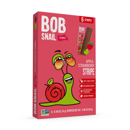 Bob Snail Fruit Stripes Apple & Strawberry 84g — BambiniJO Jordan