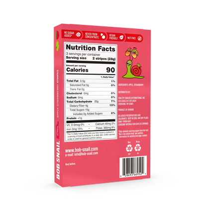 Bob Snail Fruit Stripes Apple & Strawberry 84g — BambiniJO Jordan