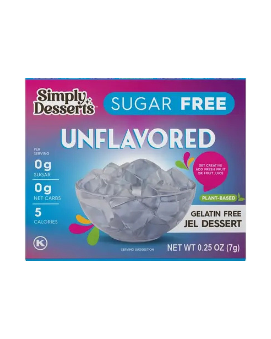Simply Delish Sugar Free Unflavoured Jel Dessert 7g sachet