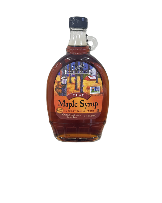 Coombs Family Farms Maple Syrup Dark Robust Color Grade A 354ml bottle