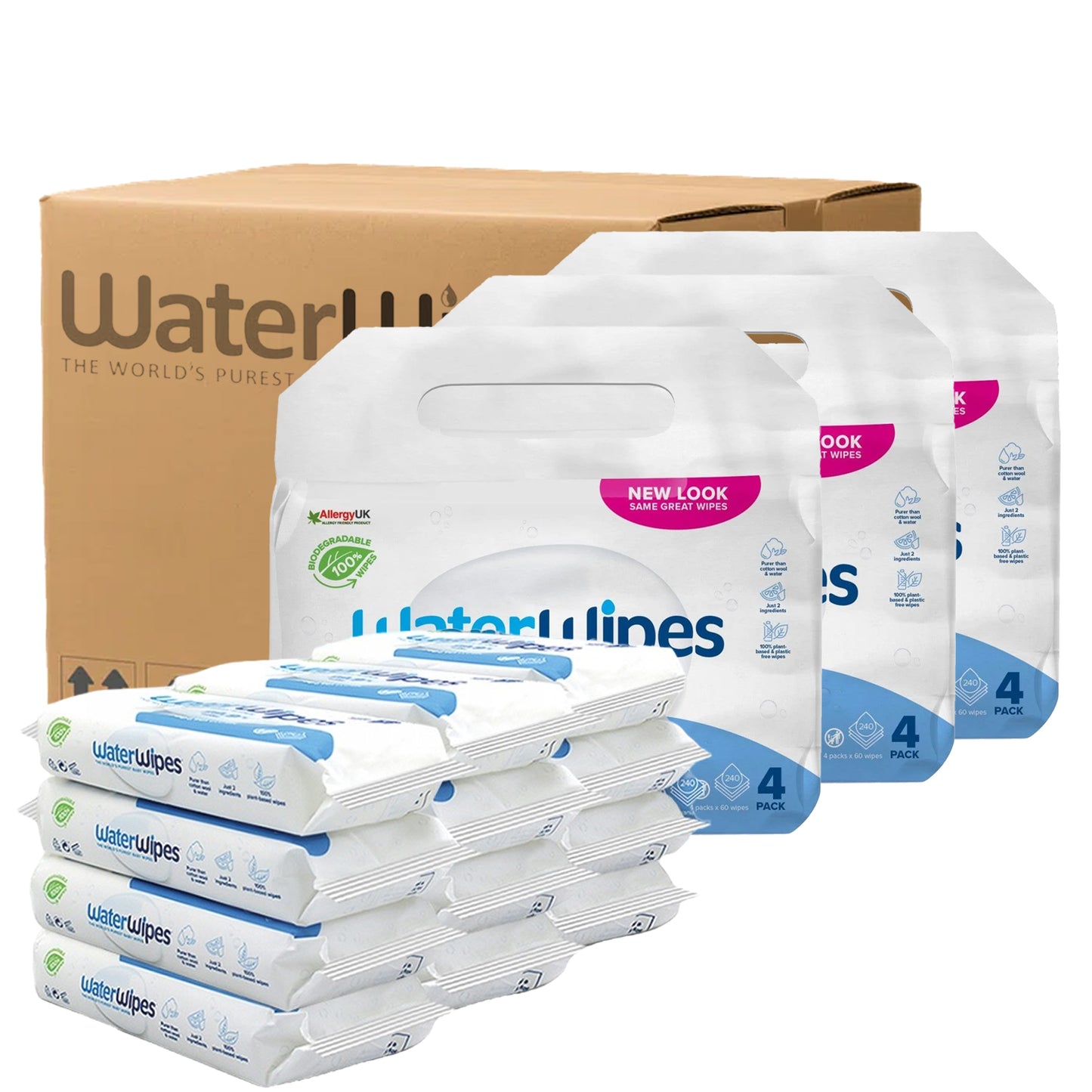 WaterWipes | Baby Wipes | Value Pack Box | 12x60 Wipes