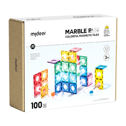 Mideer - Marble Run - Colorful Magnetic Tiles | 100pcs