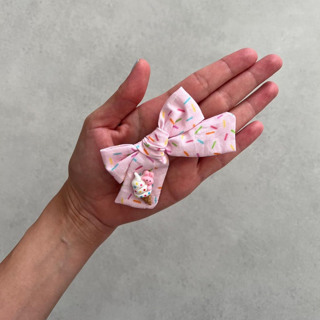 Little Bow - Ice Cream Bow | 1 Large Clip