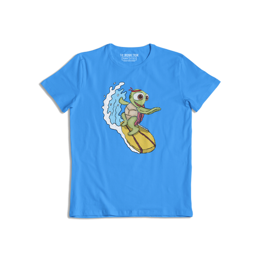 The Orenda Tribe - Kids Surfing Turtle T-Shirt - For The Sea Collection