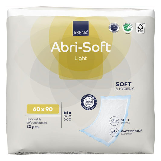 ABENA Abri Soft Disposable Under Pads 60x90cm 30 Count — BambiniJO Jordan