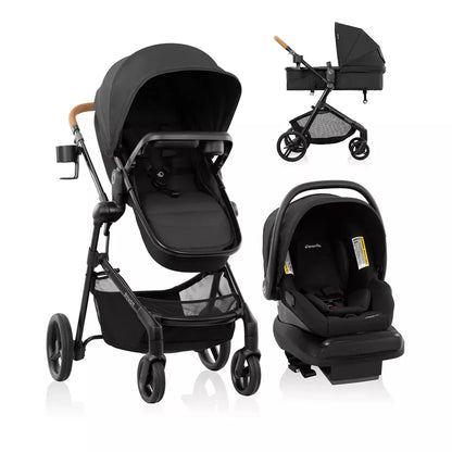 Evenflo - Pivot NXT Travel System with LiteMax NXT Infant Car Seat | Ebony Black