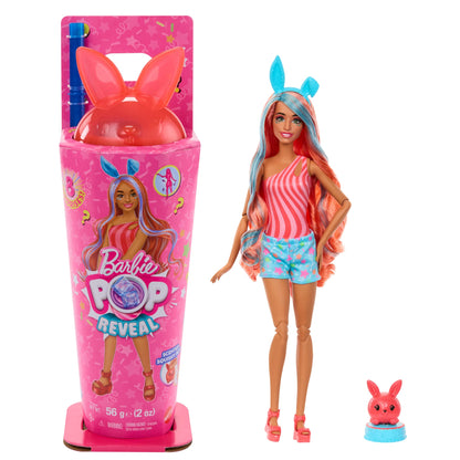 Barbie Pop Reveal Shakes Bright Bunny doll in shake cup packaging