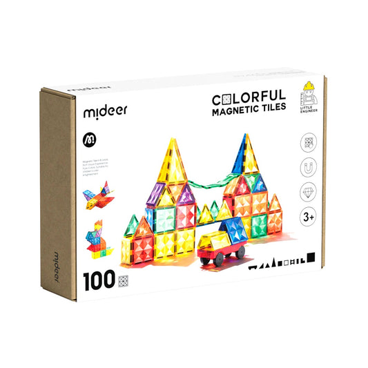 Mideer - Colorful Magnetic Tiles | 100pcs