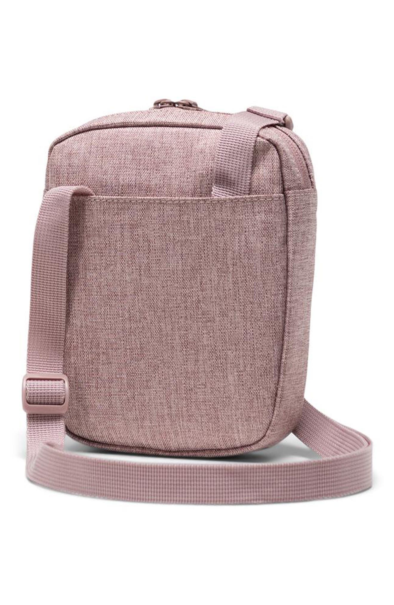 Herschel Cruz Crossbody Bag in Ash Rose Crosshatch, side/back view