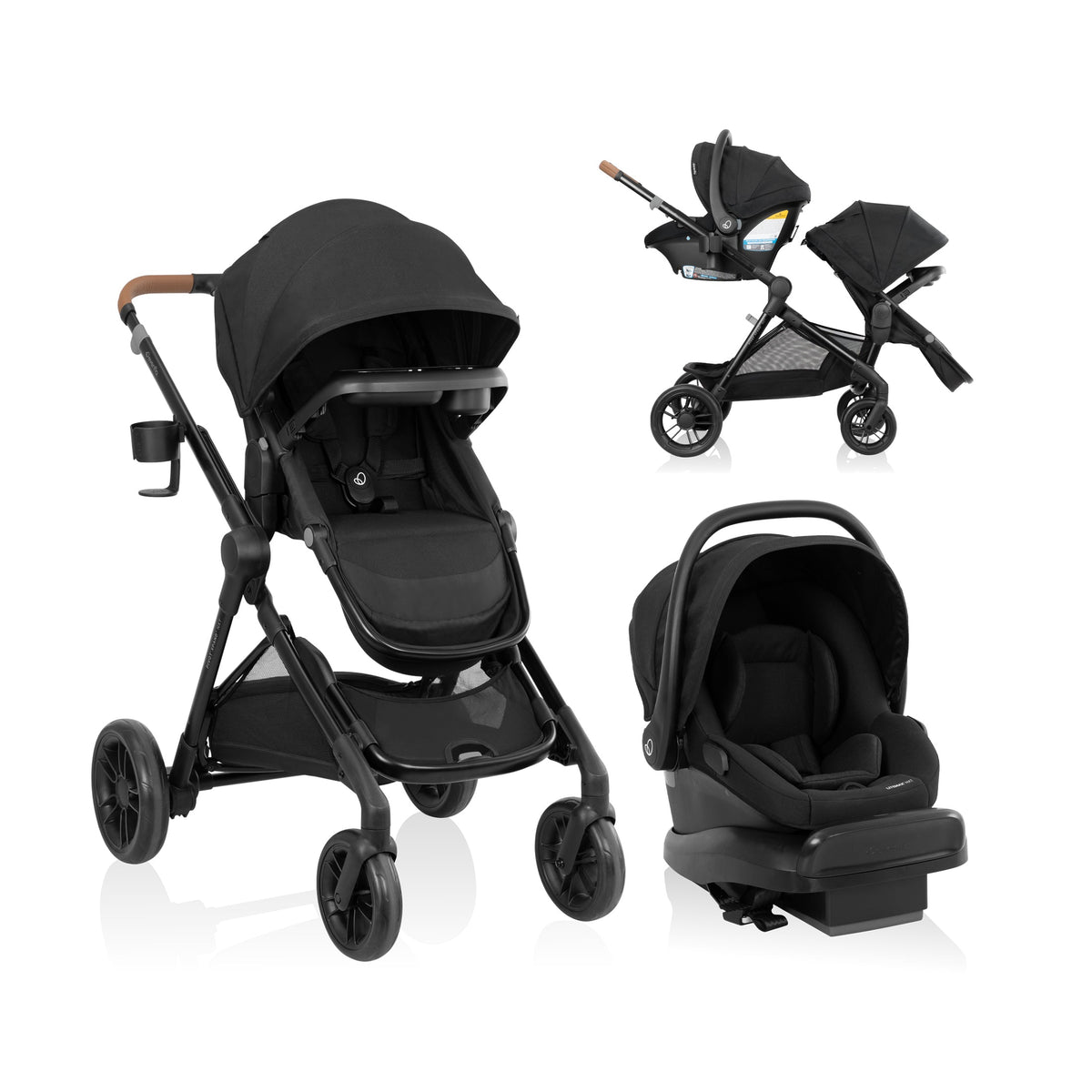 Evenflo Pivot Xpand NXT Travel System Coal Black