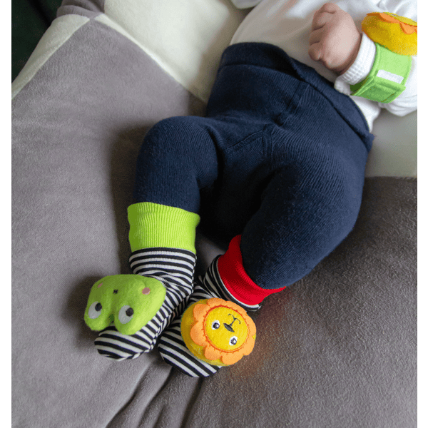 BabyJem - Wrist Rattle & Baby Socks Lion & Frog BabyJem - Wrist Rattle & Baby Socks Lion & Frog