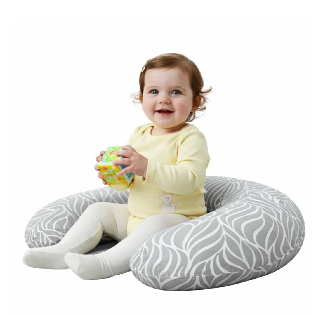 BabyJem Nursing & Baby Positioner Pillow Floral Grey