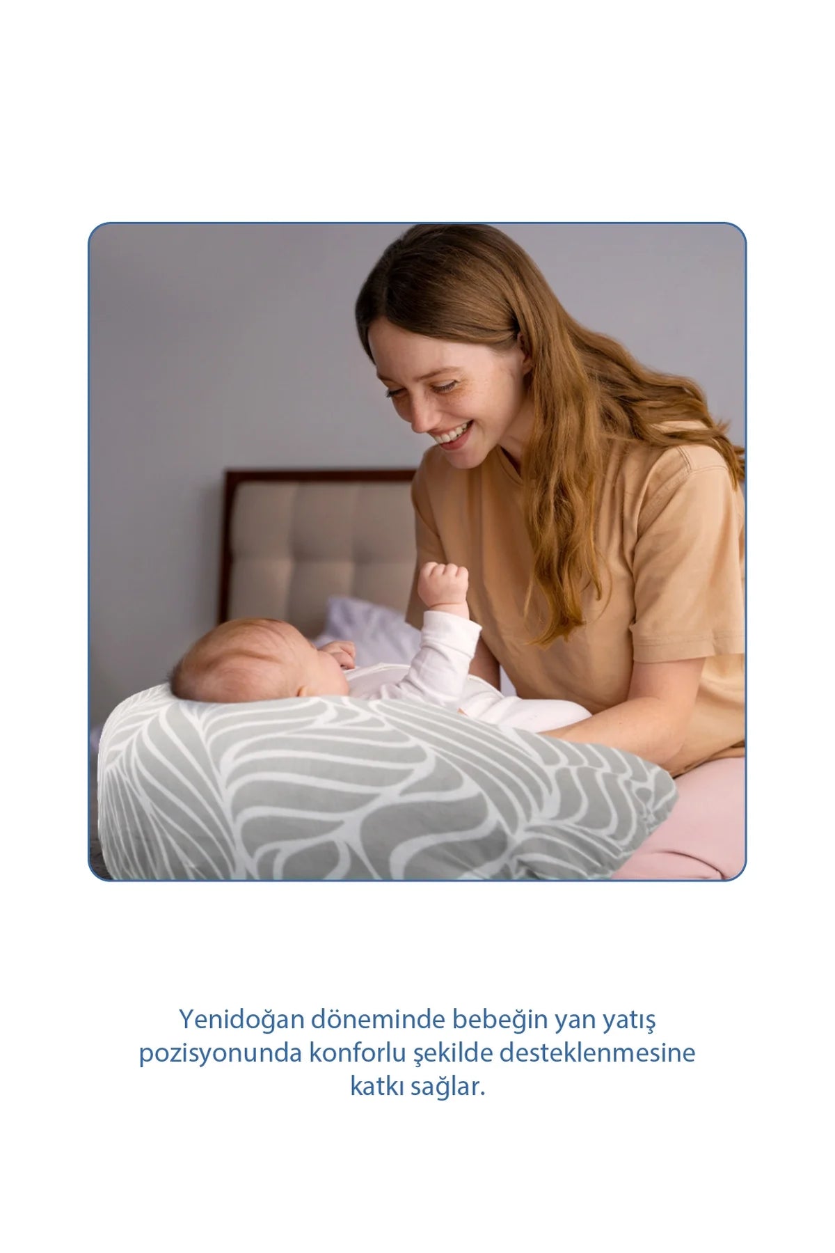 BabyJem Nursing & Baby Positioner Pillow Floral Grey