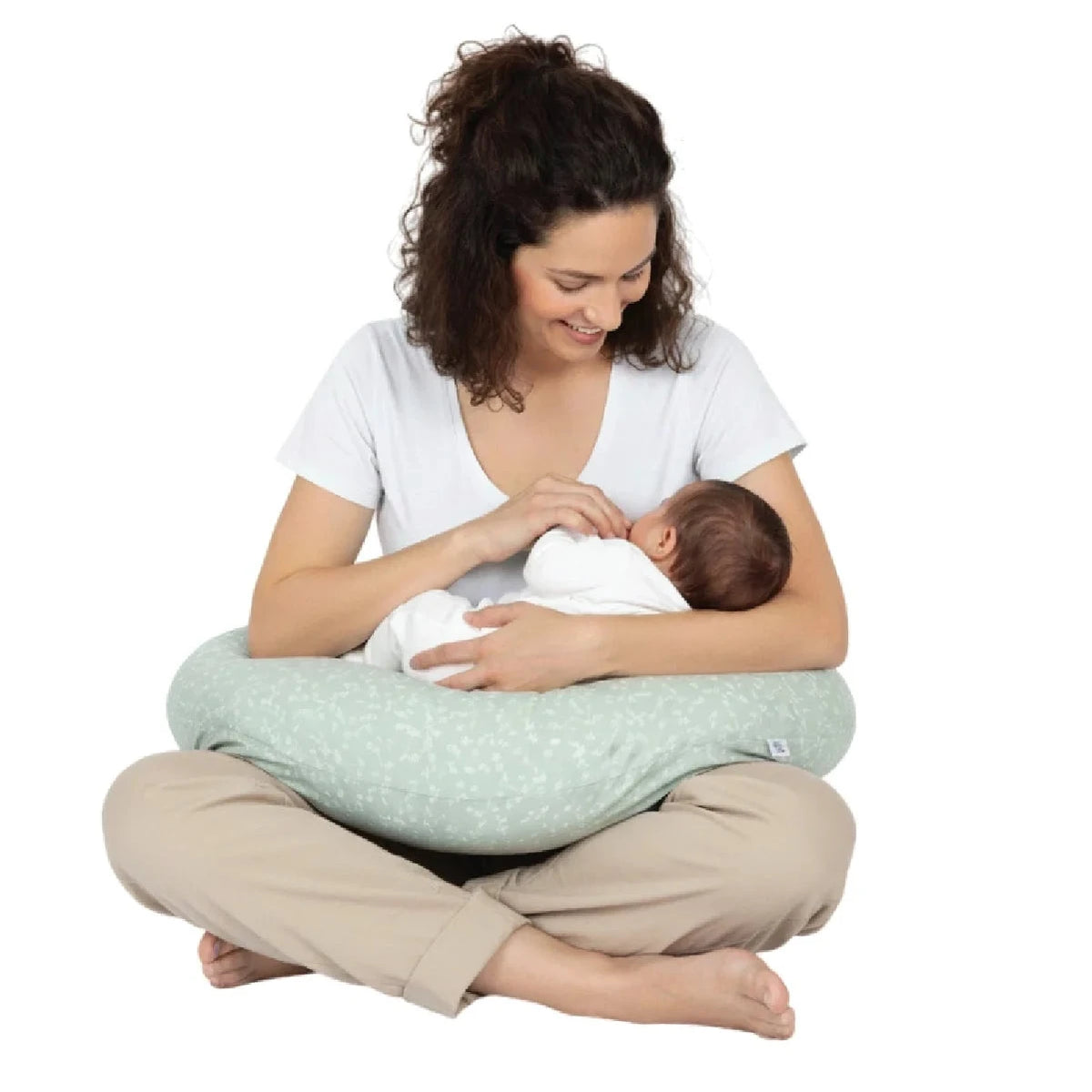 BabyJem Nursing & Baby Positioner Pillow Floral Green